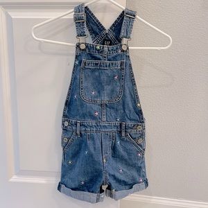 Gap Embroidered Overall Shorts (S)